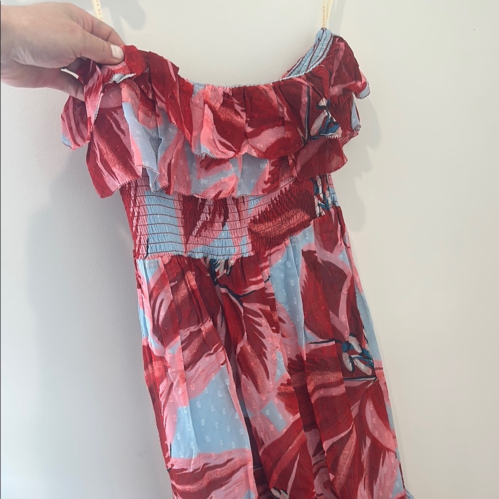 Farm Rio Ruffle Strapless Dress - Picture 3 of 4